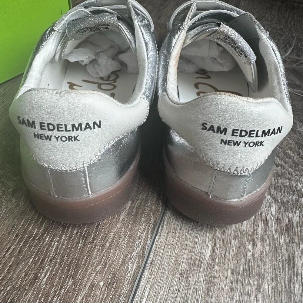 Sam Edelman TALIA SLIP ON SNEAKER Silver Size 7 - Picture 5 of 9